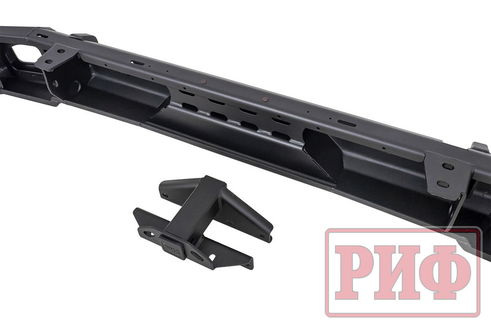 Бампер силовой задний Jeep Wrangler JL 2018+ с квадратом под фаркоп под штатные фонари, стандарт