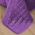 Велюровое покрывало в клетку и две наволочки OVL021