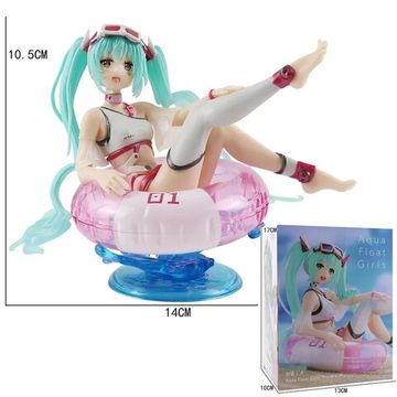 Фигурка Мику Хацунэ в розовом спасательном круге / Miku Hatsune Aqua Float Girls 14х10см