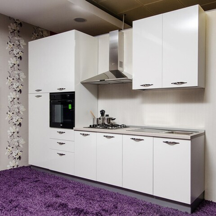 Кухонный комплект MOBILTURI Ingrid из 7 предметов, 300x60x240, левый разворот, глянцевый белый, AING30002SX