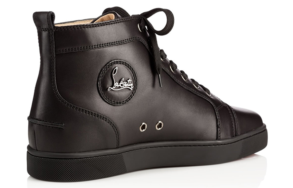 Christian Louboutin Louis Flat High Black Black