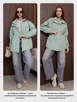 Ветровка с капюшоном удлиненная тонкая