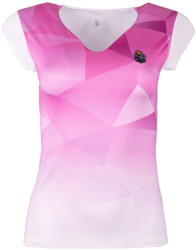 Женская теннисная футболка Monte-Carlo Country Club Print Tech T-Shirt - white/printed