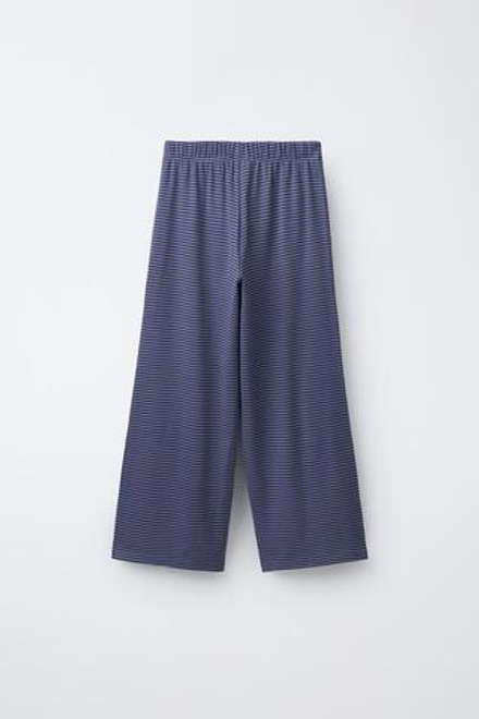 ZARA БРЮКИ ПИЖАМНЫЕ В ПОЛОСКУ, СИНИЙ