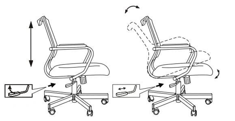 Кресло офисное для персонала CH Balance-Low черный