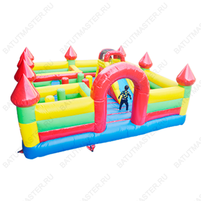Коммерческий надувной батут "Красочный дворец" 6*6*2,5 м