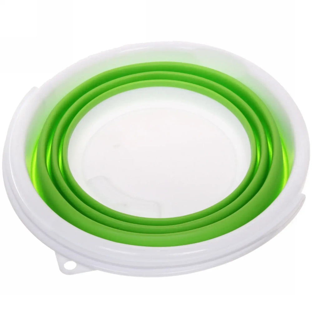 Ведро складное круглое 10л 32х25см зеленое