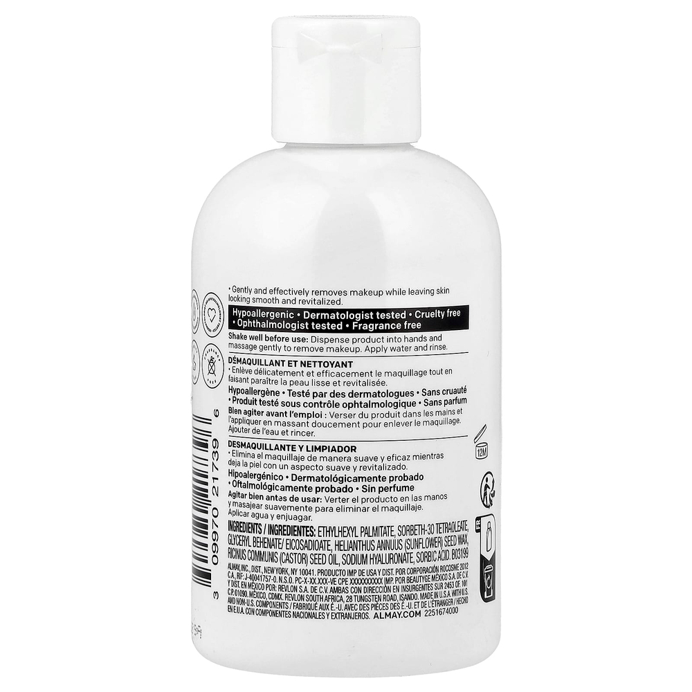 Almay, увлажняющее средство для снятия макияжа и очищающее средство™, без отдушек, 118 мл (4 жидк. унции)