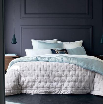 Одеяло Покрывало-одеяло ALCOVE metal 270х250 Blanc des Vosges 270x250 Светло-серый