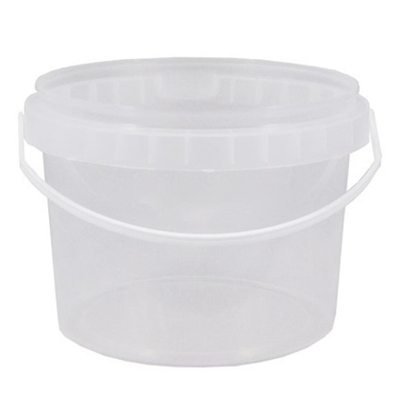 Ведро п/э БЕЗ кр. 0,8 л (неокр) Пласт-Сервис Плюс (200 шт.) с ручкой