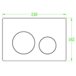 Клавиша смыва AZARIO NEW двойная, круглые кнопки, пластик, оружейная сталь (AZ-003.08)