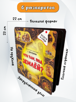 Книжка с фонариком "Что там, под Землёй?"