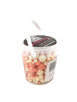 Шарики кранч персик/серебро 100 гр.