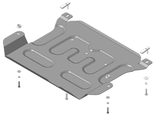 защита картера Двигателя, КПП (дополнительный щит). 2 мм, Сталь. для Hyundai Tucson 2021-н.в., KIA Sportage 2022-н.в. MOTODOR.70903