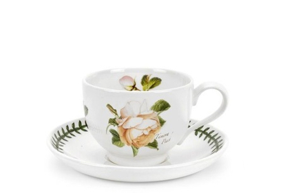 Portmeirion Чайная чашка Botanic Roses 200 мл с блюдцем Tamora Peach