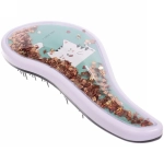 Расческа массажная детская «Prestige - Котик Оливер», микс 4 цвета , 8*19 (коробка PVC)