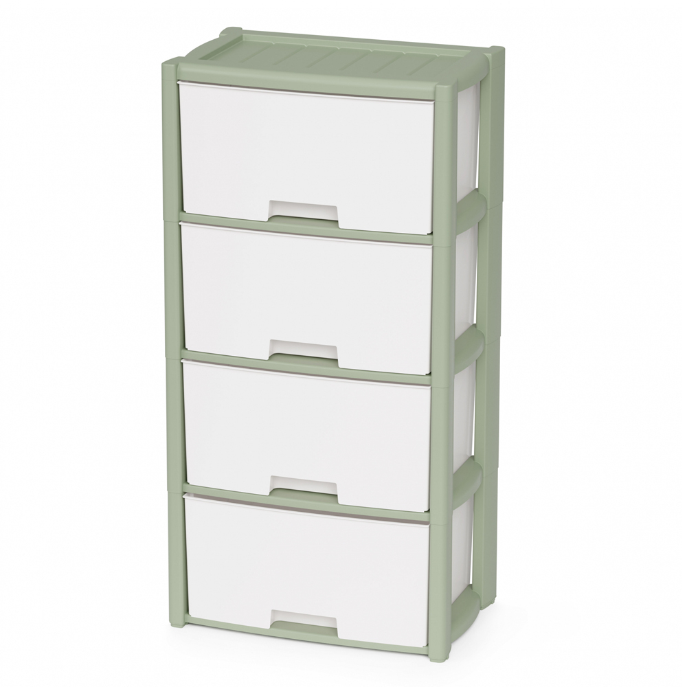 Комод 4-х секционный "Колорит" (зеленый)