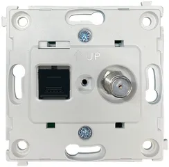 Donel R98 Механизм Компьютерной+спутниковой розетки RJ45+SAT, серия (тип) DA