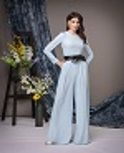 20-01-22 SS Комбинезон брючный (брюки-палаццо), голубой XL