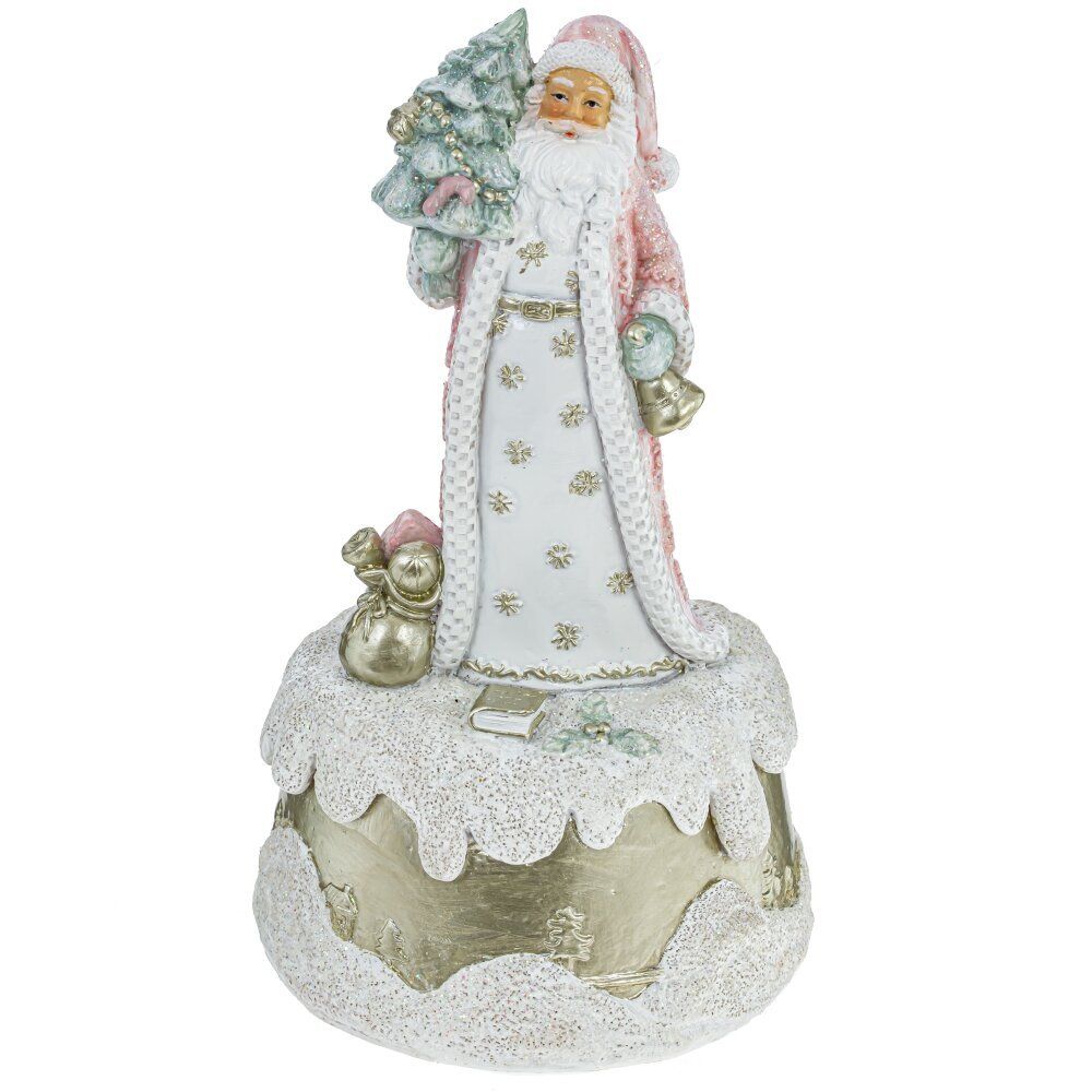 GAEM Фигурка декоративная с музыкой "Дед Мороз", L10 W10 H18 см, 2в.