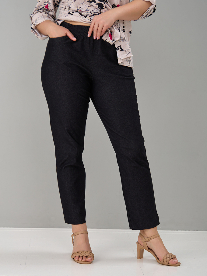 Брюки Бдж-129/черный-джинс