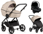 Детская коляска Tutis Uno 6 Plus Essential collection 3 в 1 с автокреслом Elo Lux EduSky Black 1602180 Beige