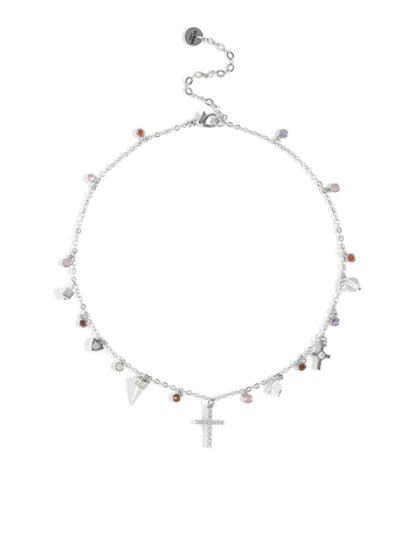 Чокер "Multi Crystal Cross"