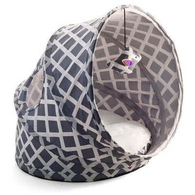 Лежанка-туннель для кошек, серая, 430*380*350мм, Triol