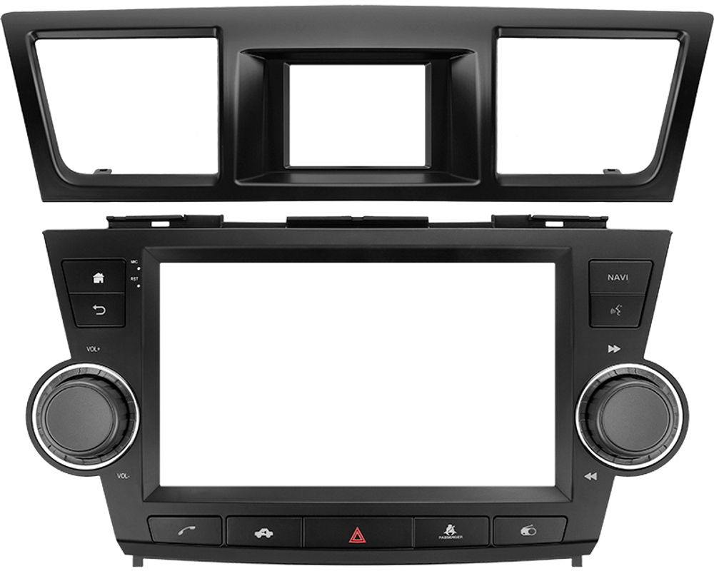 Магнитола для Toyota Highlander 2 XU40 2007-2013 (рамка с крутилками и кнопками) - Teyes CC4-PRO монитор 9.5" 2K QLED на Android 13, Snapdragon 778G, AI, CarPlay, DSP, 4G SIM-слот