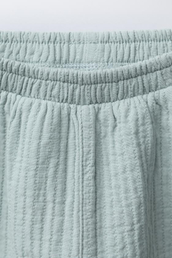 ZARA КОМБИНИРОВАННЫЕ БРЮКИ, СИНЕВАТЫЙ