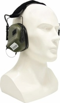 Тактические наушники EARMOR M31N MARK3-FG (FOLLIAGE GREEN) (нейлоновое оголовье под шлем, шумодавление активный - 84ДБ/пассивный - 22ДБ)