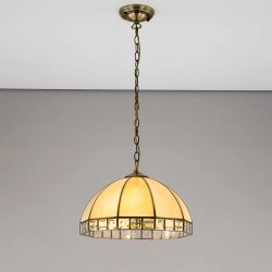 Citilux Шербург-1 CL440131 Люстра витражная подвесная Бронза