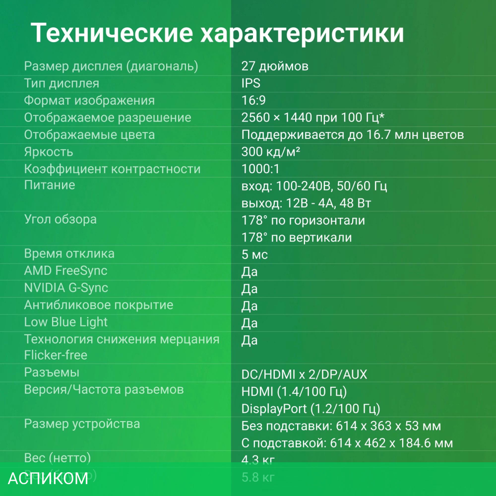 Монитор Digma Progress 27P501Q черный (DM27SB05)