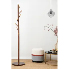 Напольная вешалка Bakken, 180 см, золотистый хром/светлый орех