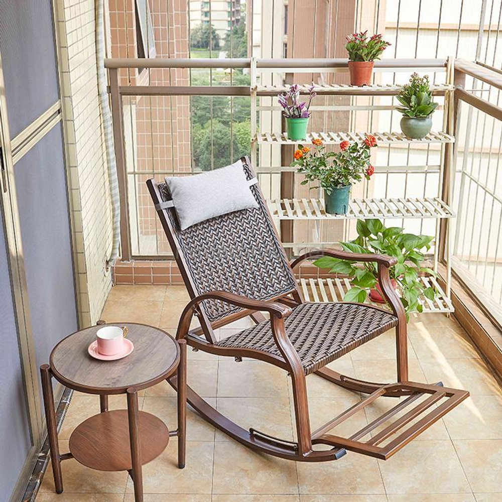 Кресло-качалка из искусственного ротанга БАМБУК «BAMBOO» арт.2023