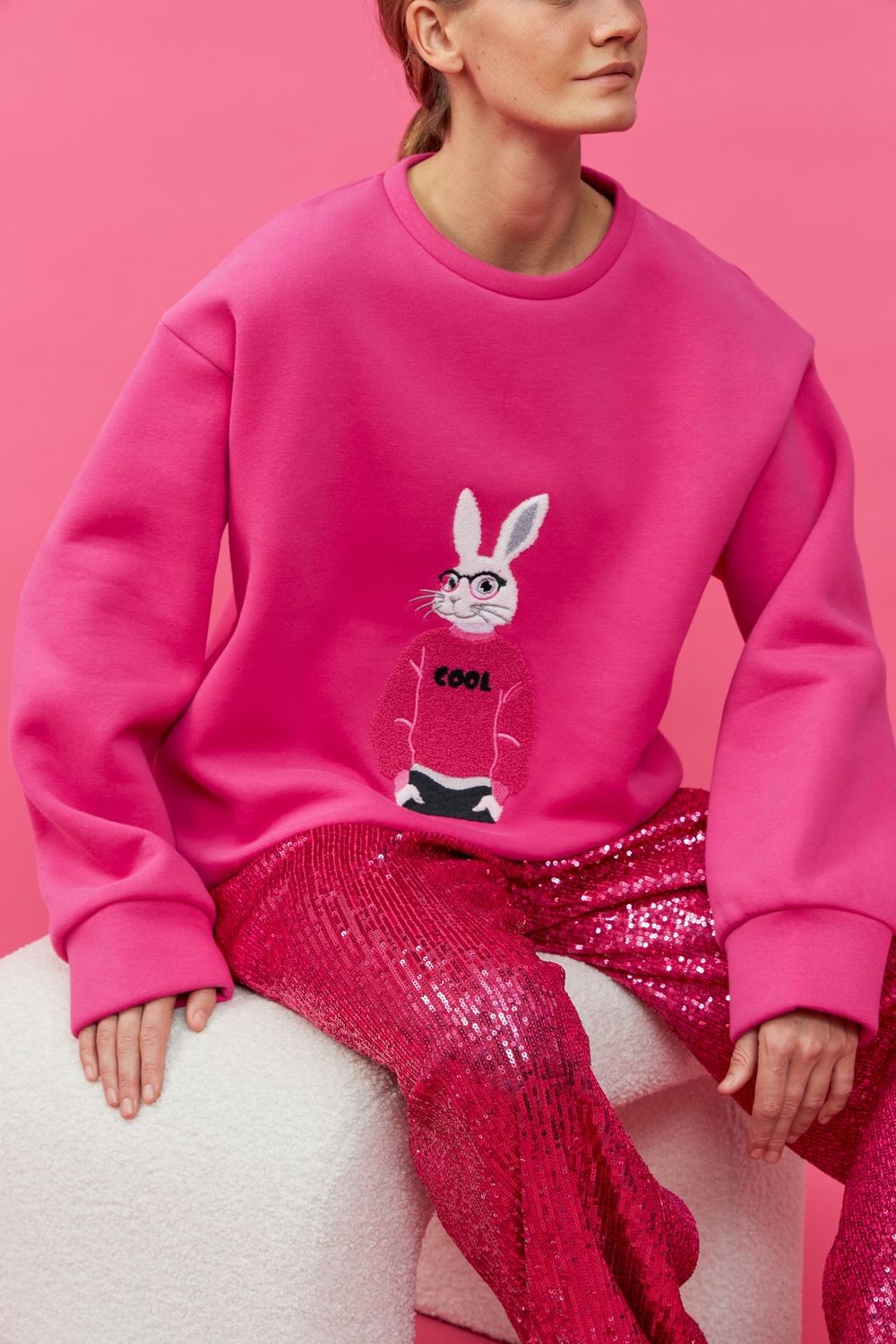 СВИТШОТ ЗАЙКА COOL FUCHSIA