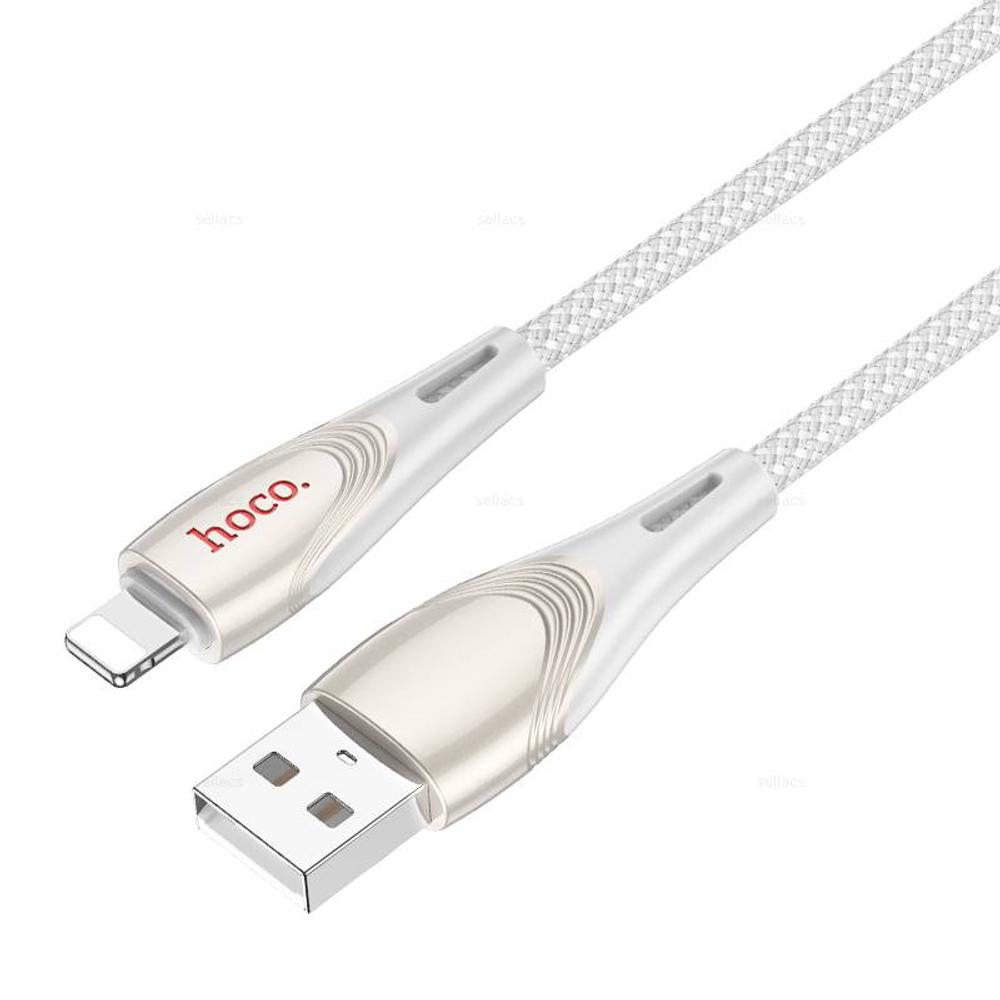 Кабель USB на Lightning 2.4A Hoco U133 (grey) (Краснодар склад)