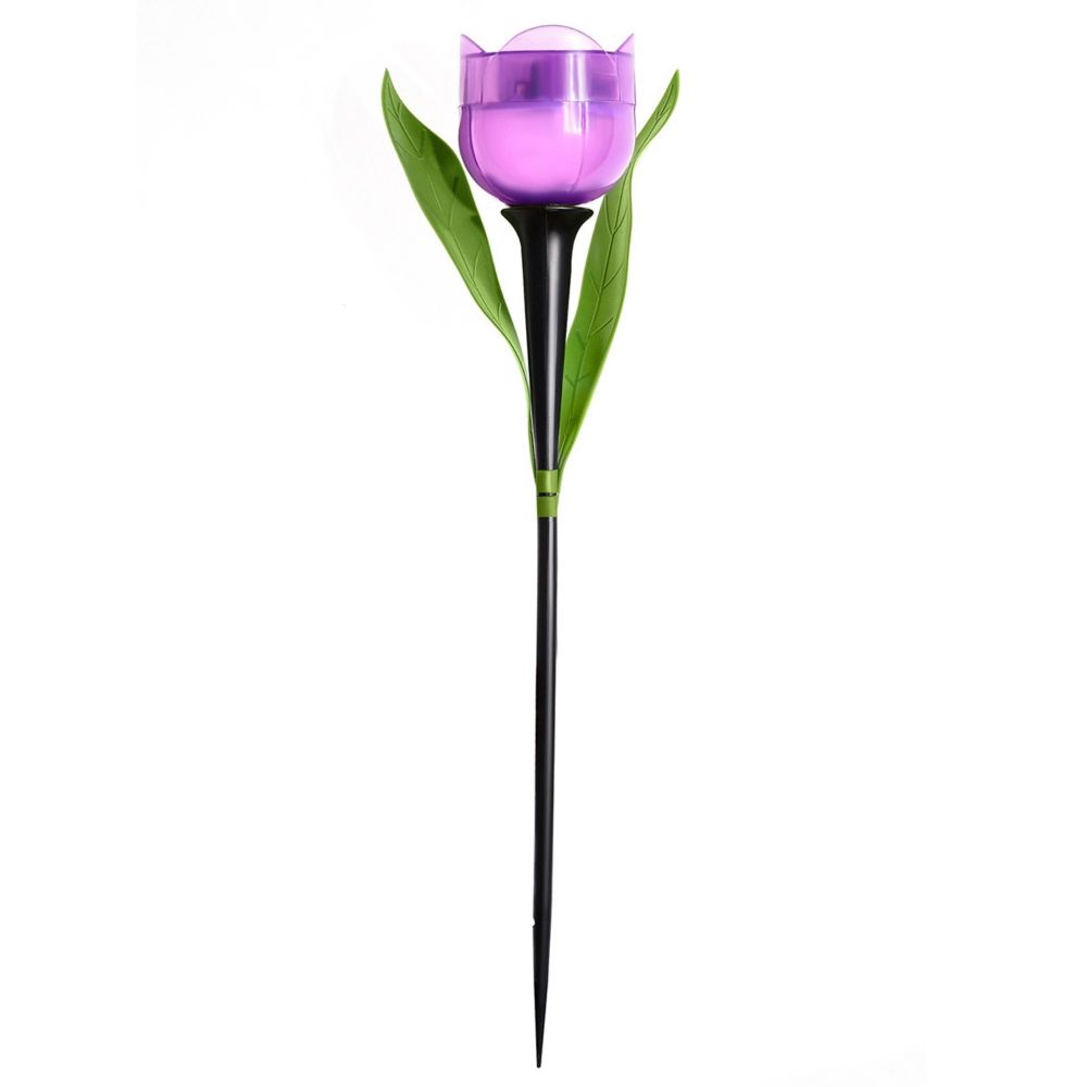 USL-C-453-PT305 PURPLE TULIP Садовый светильник на солнечной батарее Лиловый тюльпан. Белый свет. 1xLR аккумулятор в-к. IP44. TM Uniel.