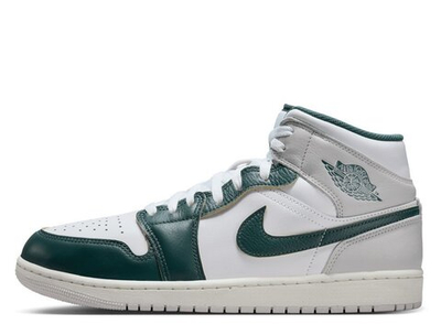 Баскетбольные кроссовки Air Jordan 1 Mid SE White/Sail/Neutral Grey/Oxidized Green