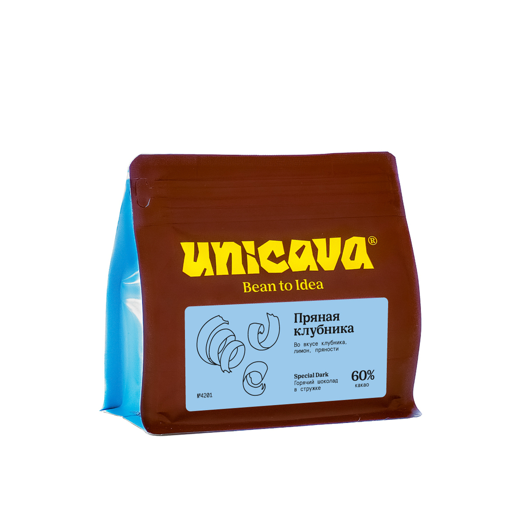 Пряная клубника, горячий шоколад 60 %