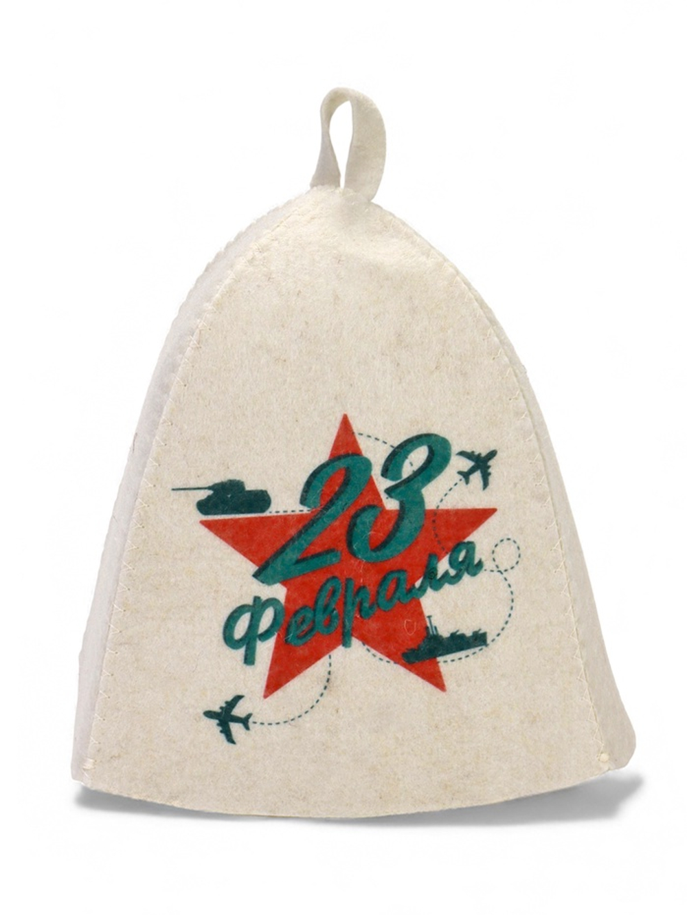 Шапка для бани и сауны «Звезда. 23 февраля», полиэфир, шерсть