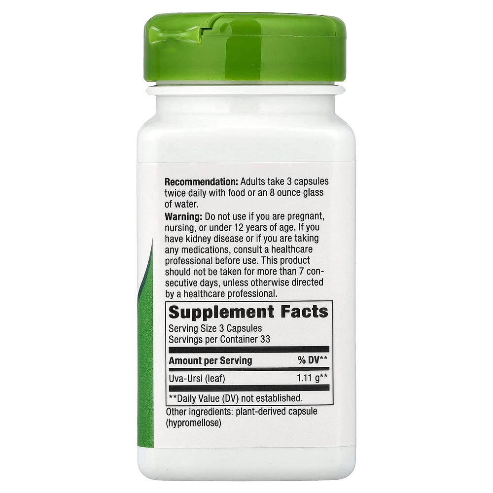 Nature's Way, листья толокнянки обыкновенной, 100 веганских капсул (370 мг в 1 капсуле)