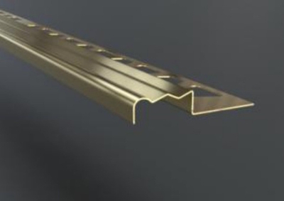 Профиль для защиты ступеней, латунь шлифованная