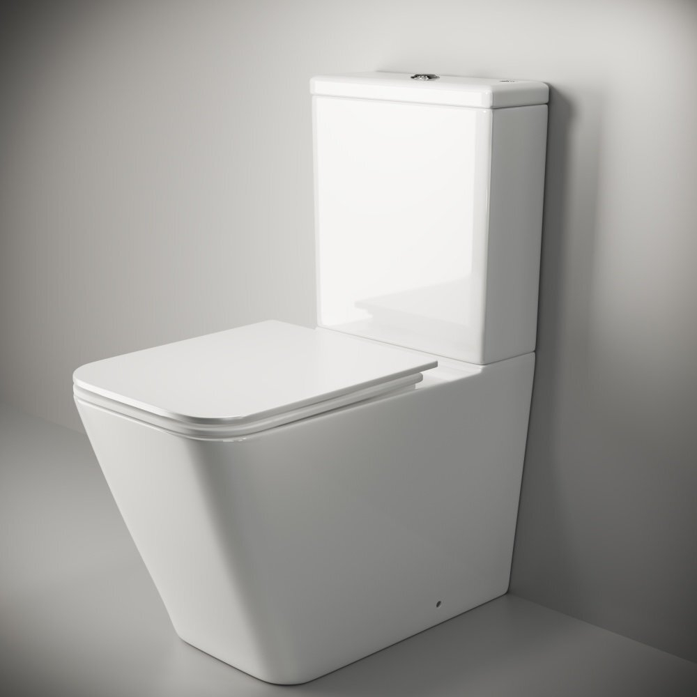 Унитаз-компакт Ceramica Nova Cubic Rimless CN1803 36 x 64 x 84 см напольный безободковый с бачком с сиденьем Soft Close