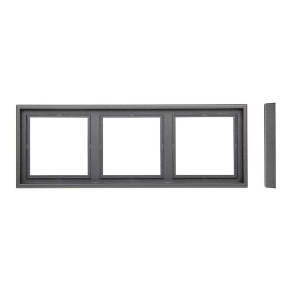 Рамка 3-местная LIREGUS MODERN K14-445-03.M/BM антрацит матовый
