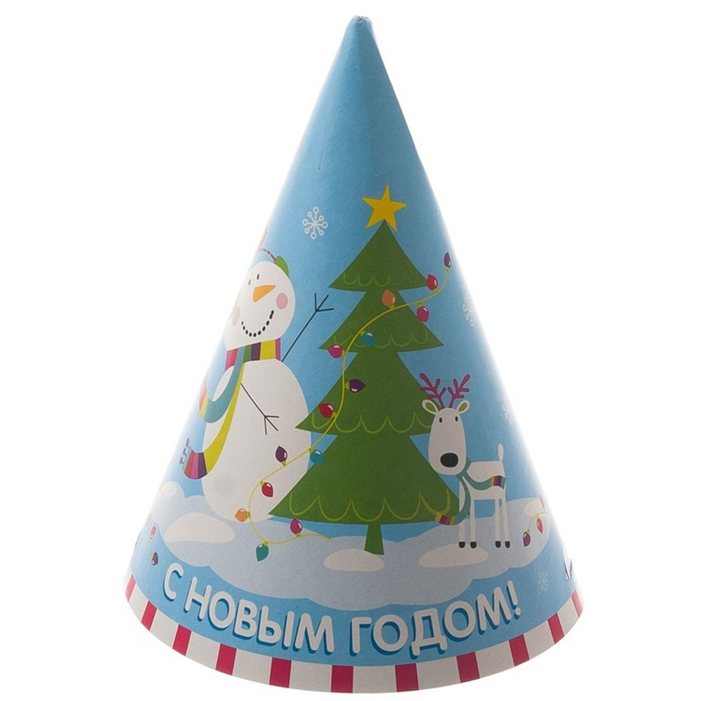 Колпаки "Веселый Снеговик" 8 шт