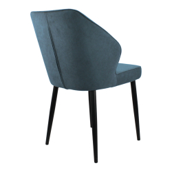 Стул "Берг" (арт. 323), велюр Бренди В08 синий, ножки круглые черные