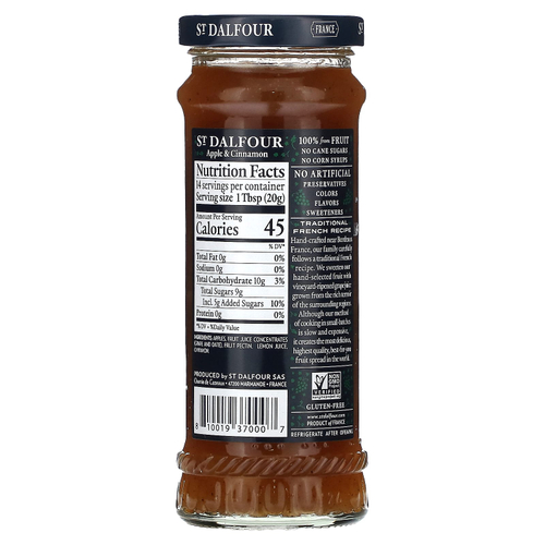 St. Dalfour, джем из яблок с корицей премиального качества, 284 г (10 унций)