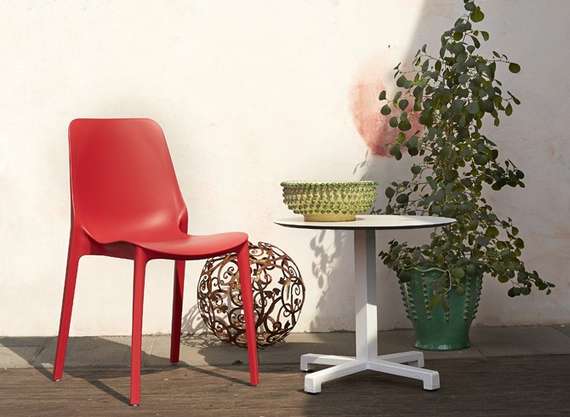 Стул пластиковый Ginevra, красный