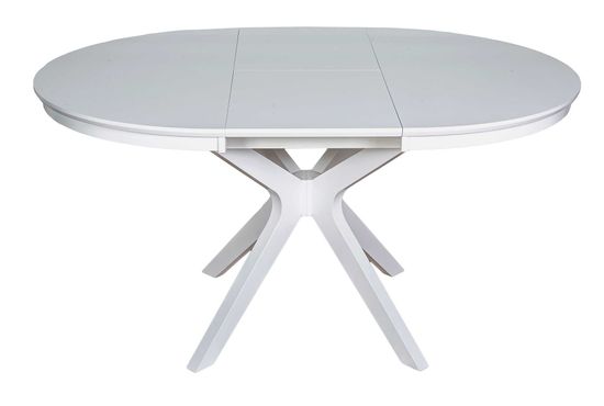 Стол VERONA 1100 CV с круглой столешницей, шпон , белая эмаль